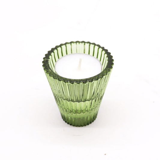 Polished Flip Dinner Candle / Tealight Holder - Garden Jade featuring serene green tone and smooth polish - Luna Panther
