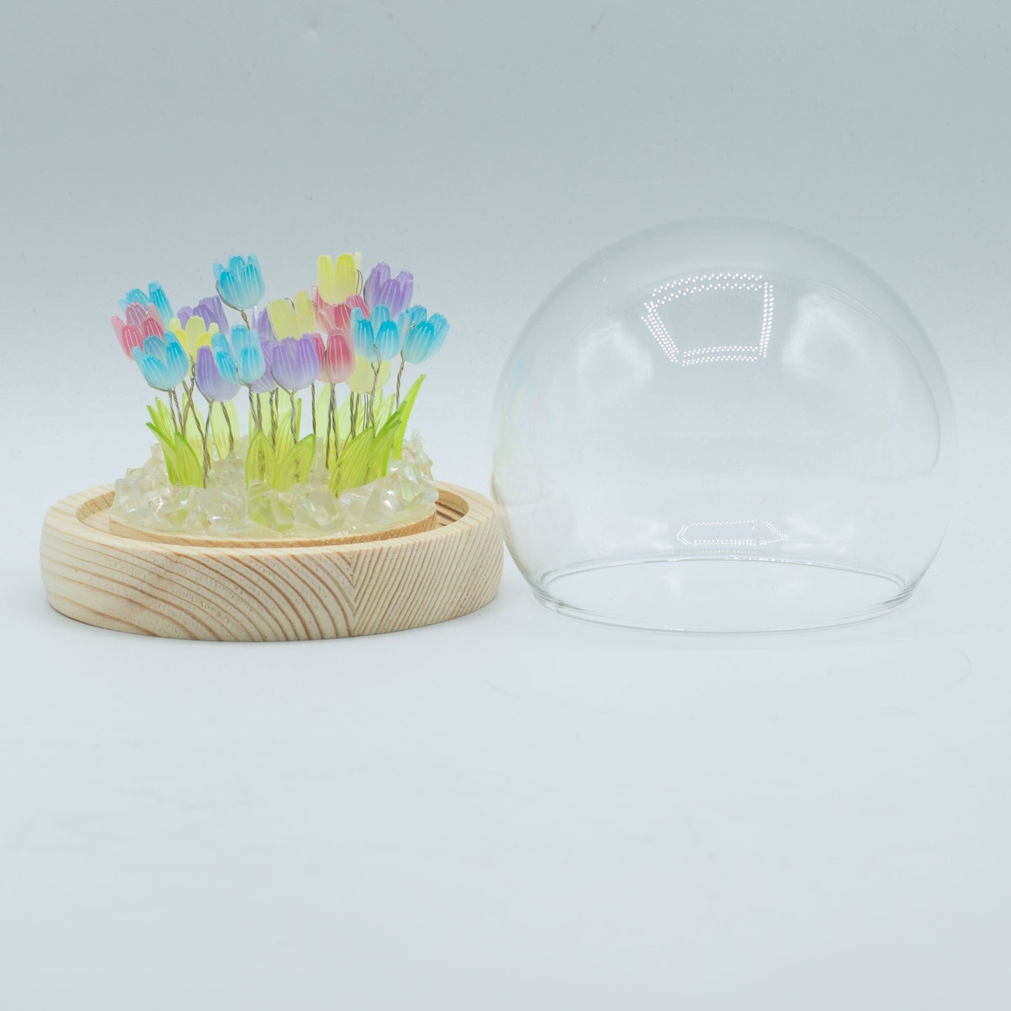Floral Glow Garden Dome - 20 Multi Tulips - LED USB - Luna Panther