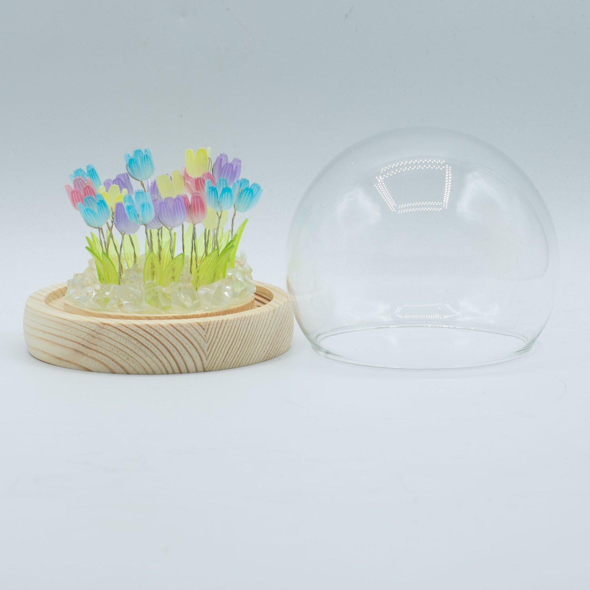 Floral Glow Garden Dome - 20 Multi Tulips - LED USB - Luna Panther