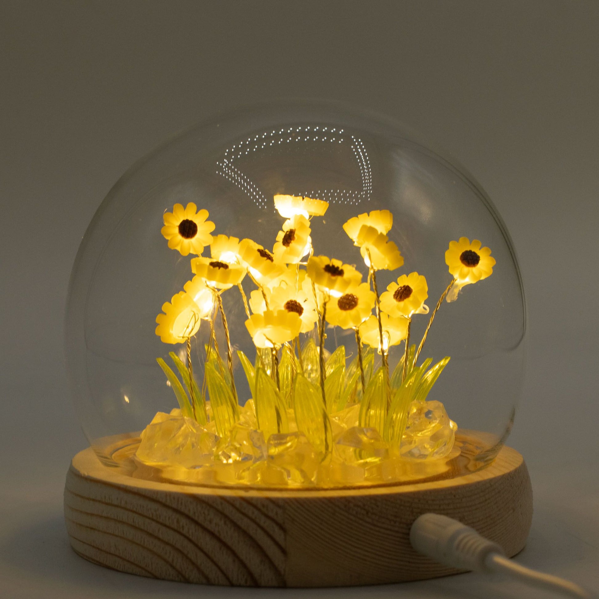 Floral Glow Garden Dome - 20 Sunflower - LED USB - Luna Panther