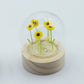 Floral Glow Garden Dome - 5 Sunflowers - LED Battery - Luna Panther