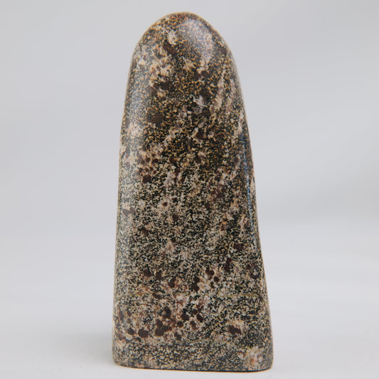 Flower Jasper Freeform 316g — A one-of-a-kind polished Flower Jasper freeform with natural floral and earthy patterning. Product image 2 of 6. alternate view