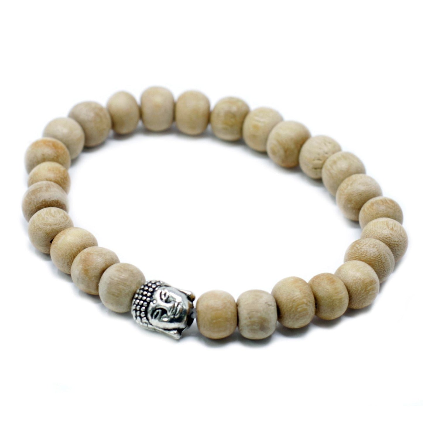 Fragrant Sandal Beads & Buddha Bangle - Luna Panther