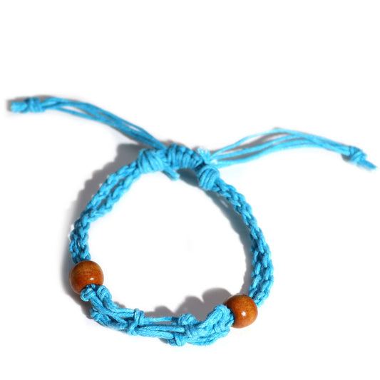 Gemstone Bracelet Cord - Blue - Luna Panther alternate view