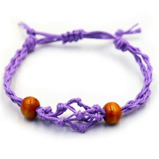Gemstone Bracelet Cord - Purple - Luna Panther