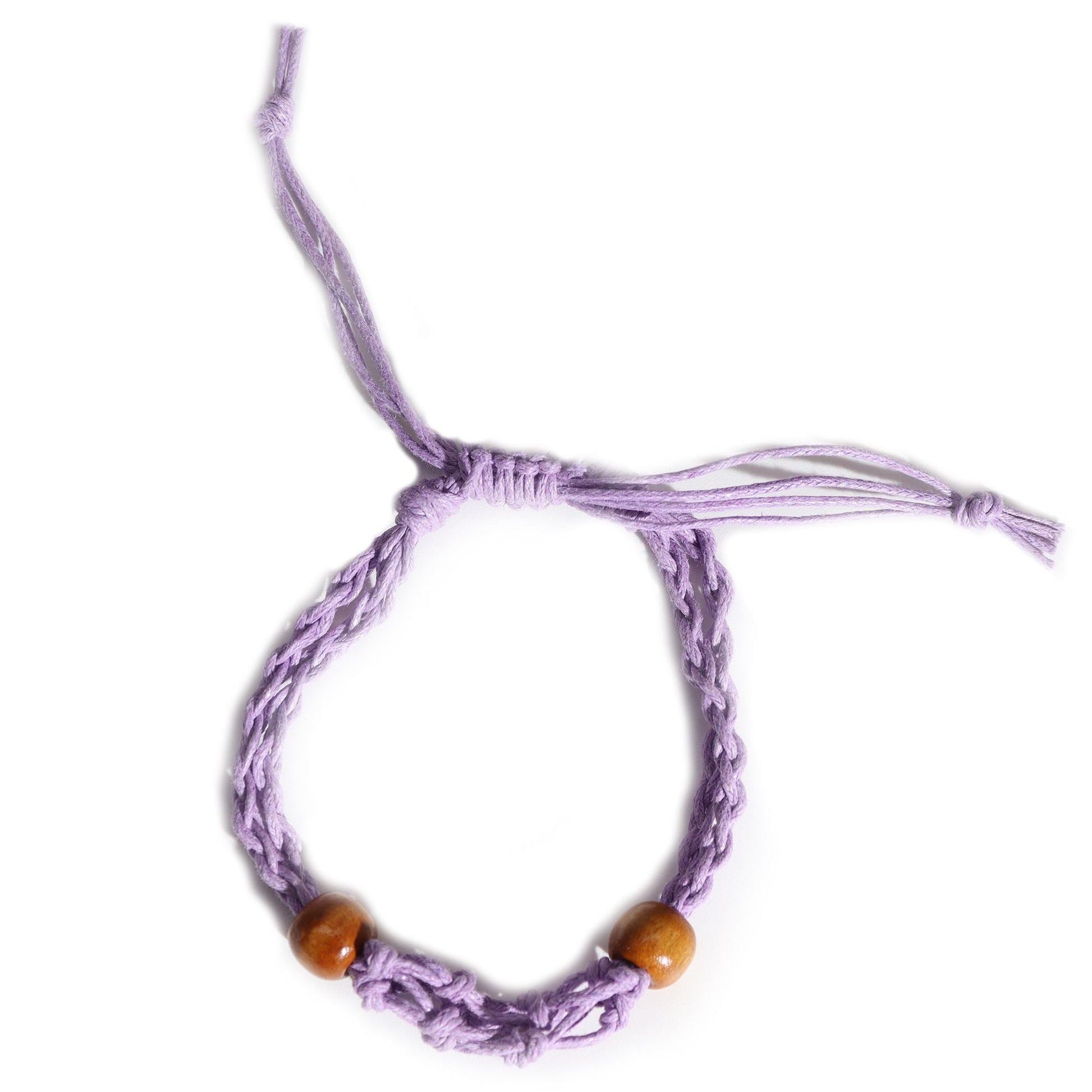 Gemstone Bracelet Cord - Purple - Luna Panther