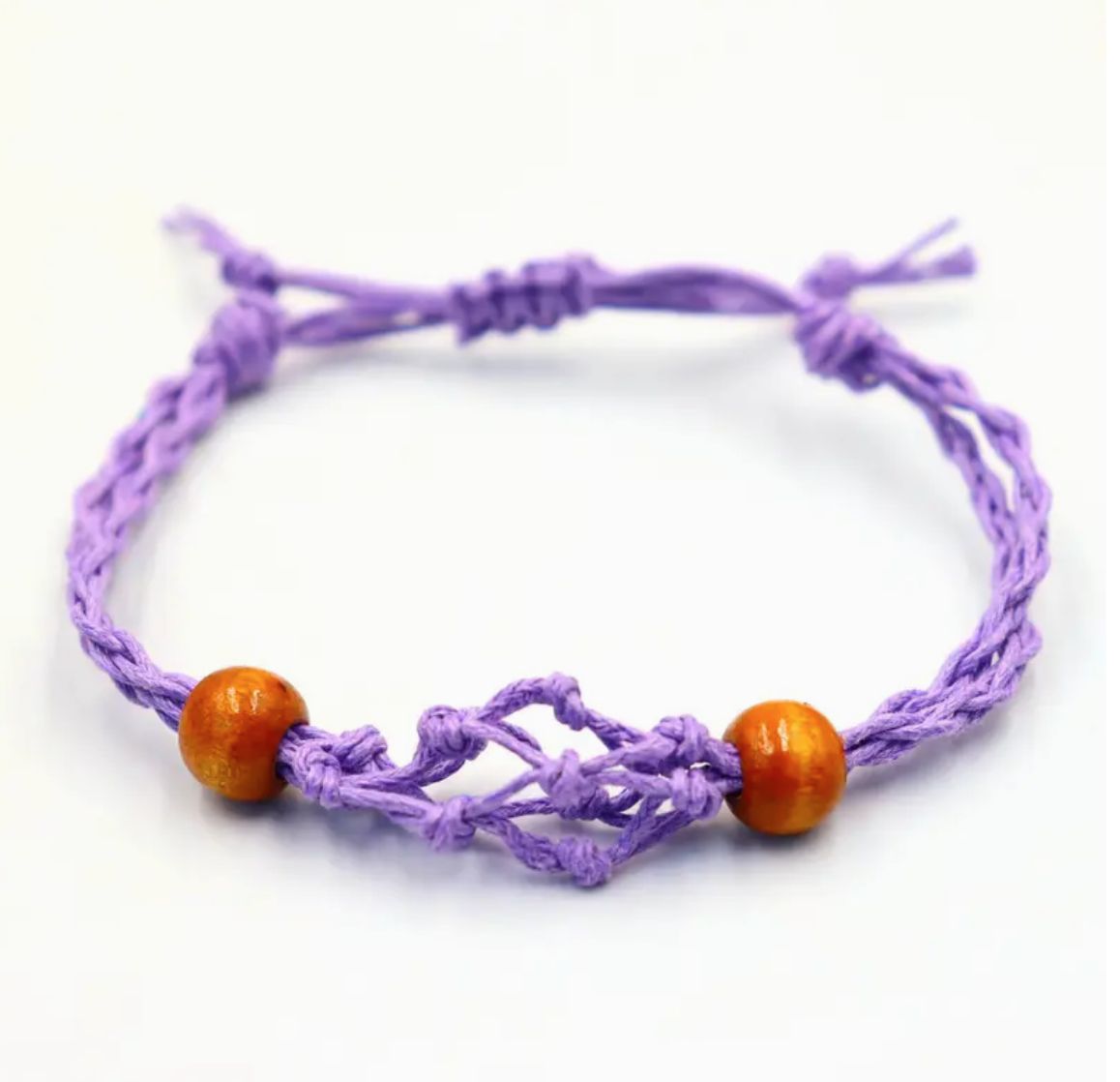 Gemstone Bracelet Cord - Purple - Luna Panther