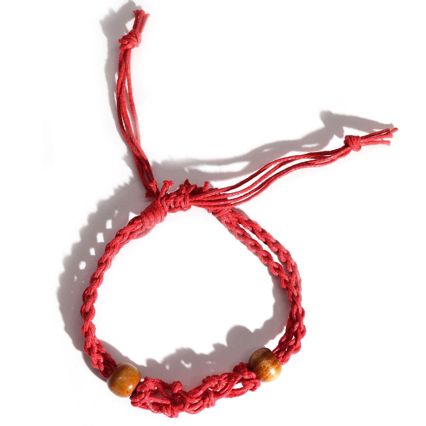 Gemstone Bracelet Cord - Red - Luna Panther