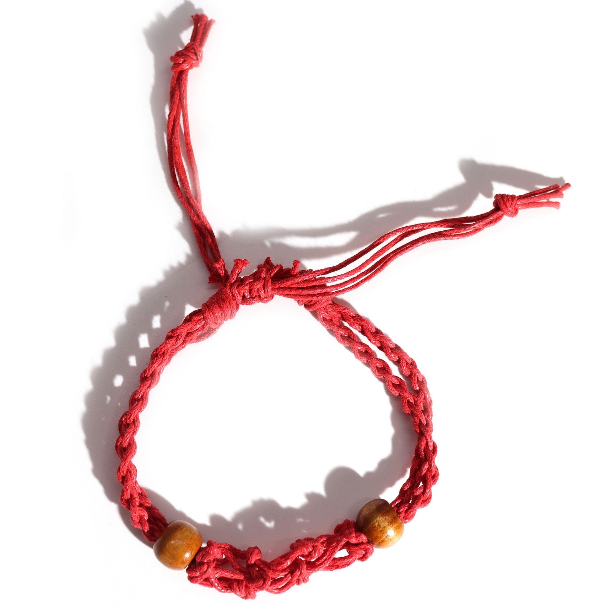 Gemstone Bracelet Cord - Red - Luna Panther
