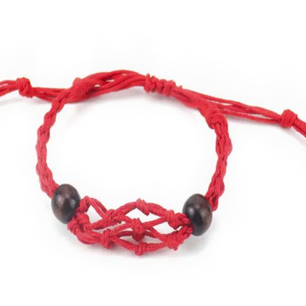 Gemstone Bracelet Cord - Red - Luna Panther