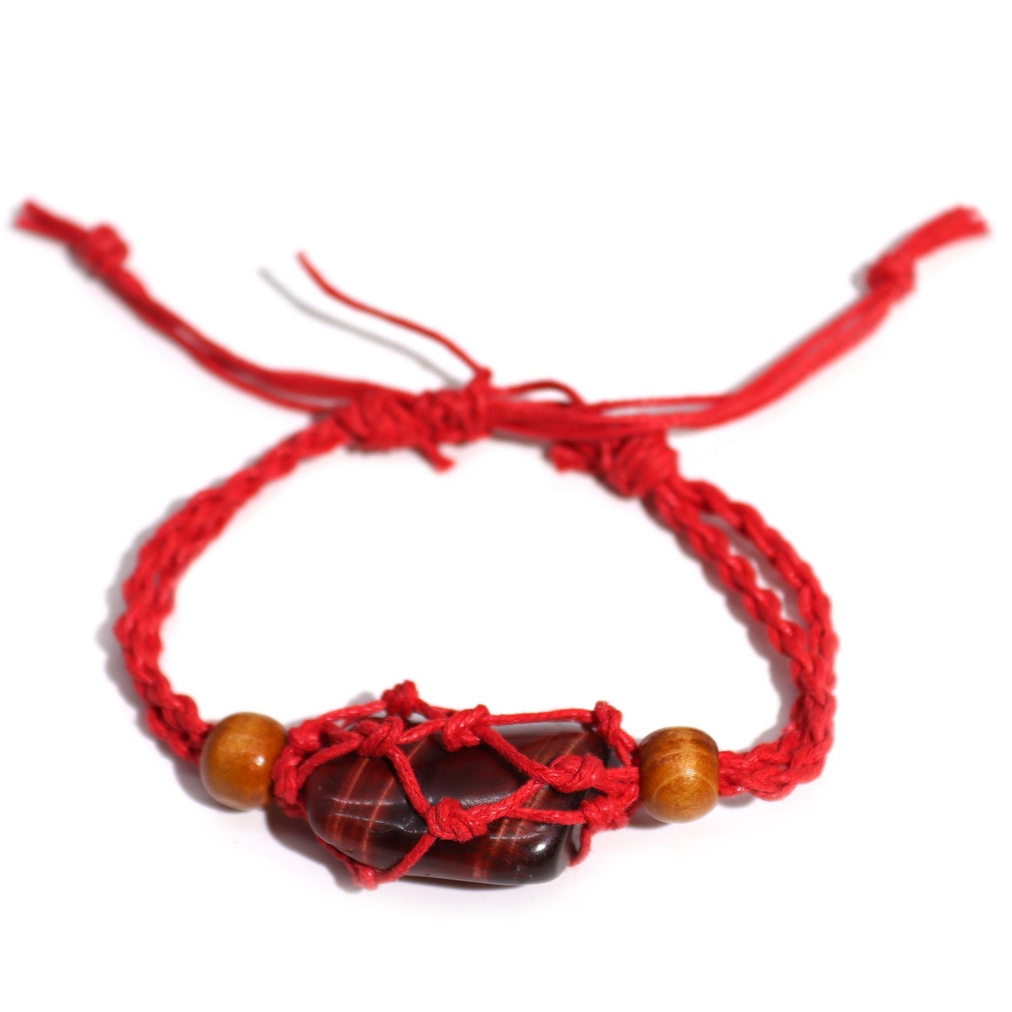 Gemstone Bracelet Cord - Red - Luna Panther