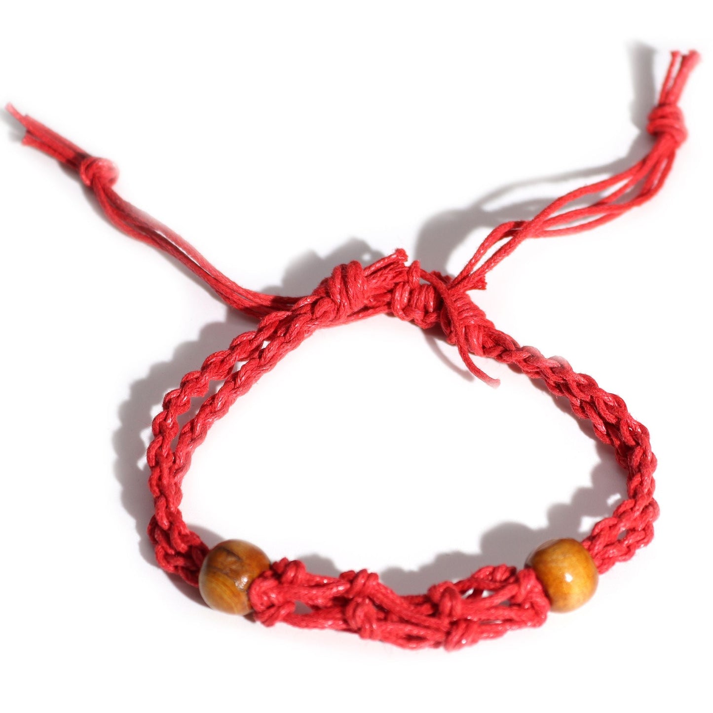 Gemstone Bracelet Cord - Red - Luna Panther