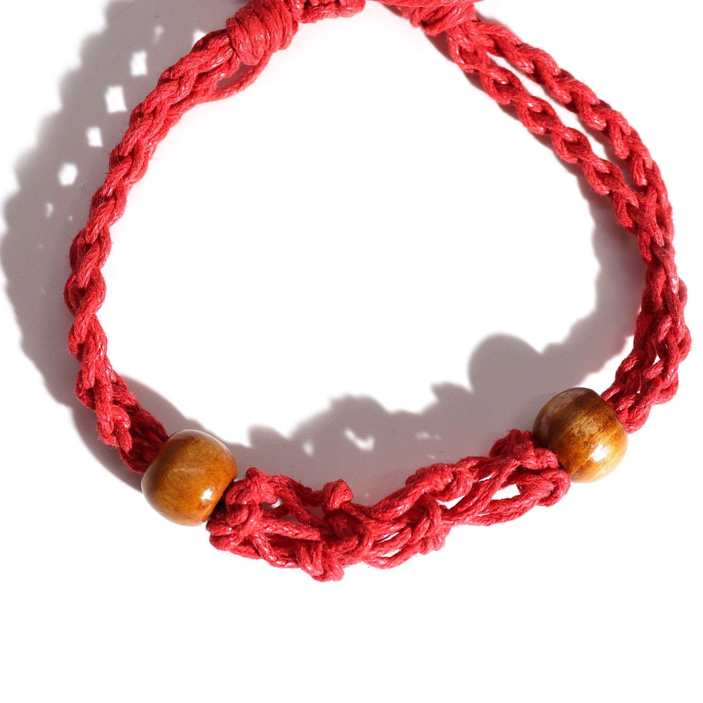 Gemstone Bracelet Cord - Red - Luna Panther