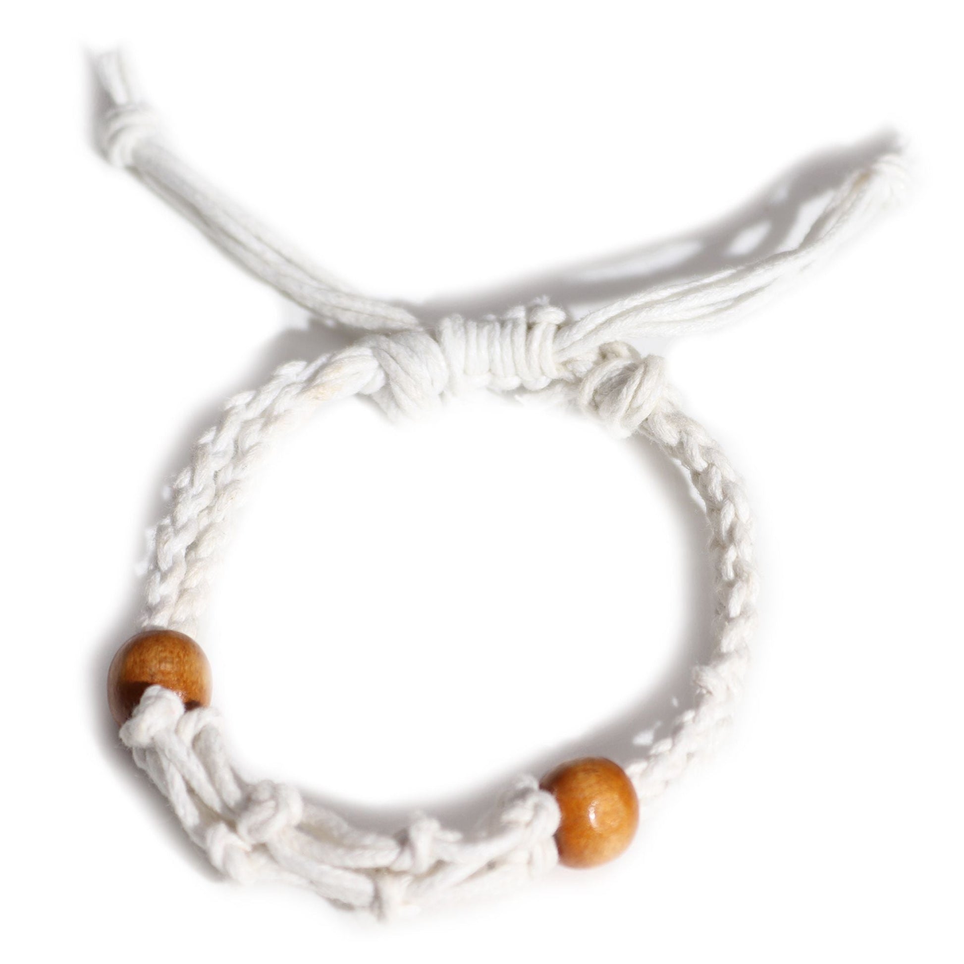 Gemstone Bracelet Cord - White - Luna Panther