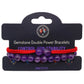 Gemstone Double Power Bracelets - Amethyst - Luna Panther