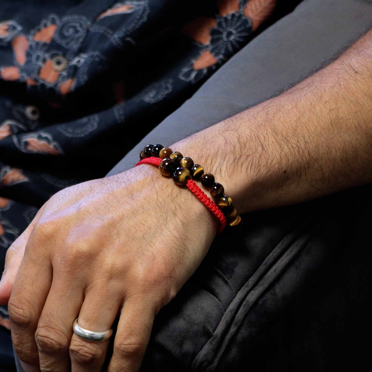 Gemstone Double Power Bracelets - Tiger Eye - Luna Panther