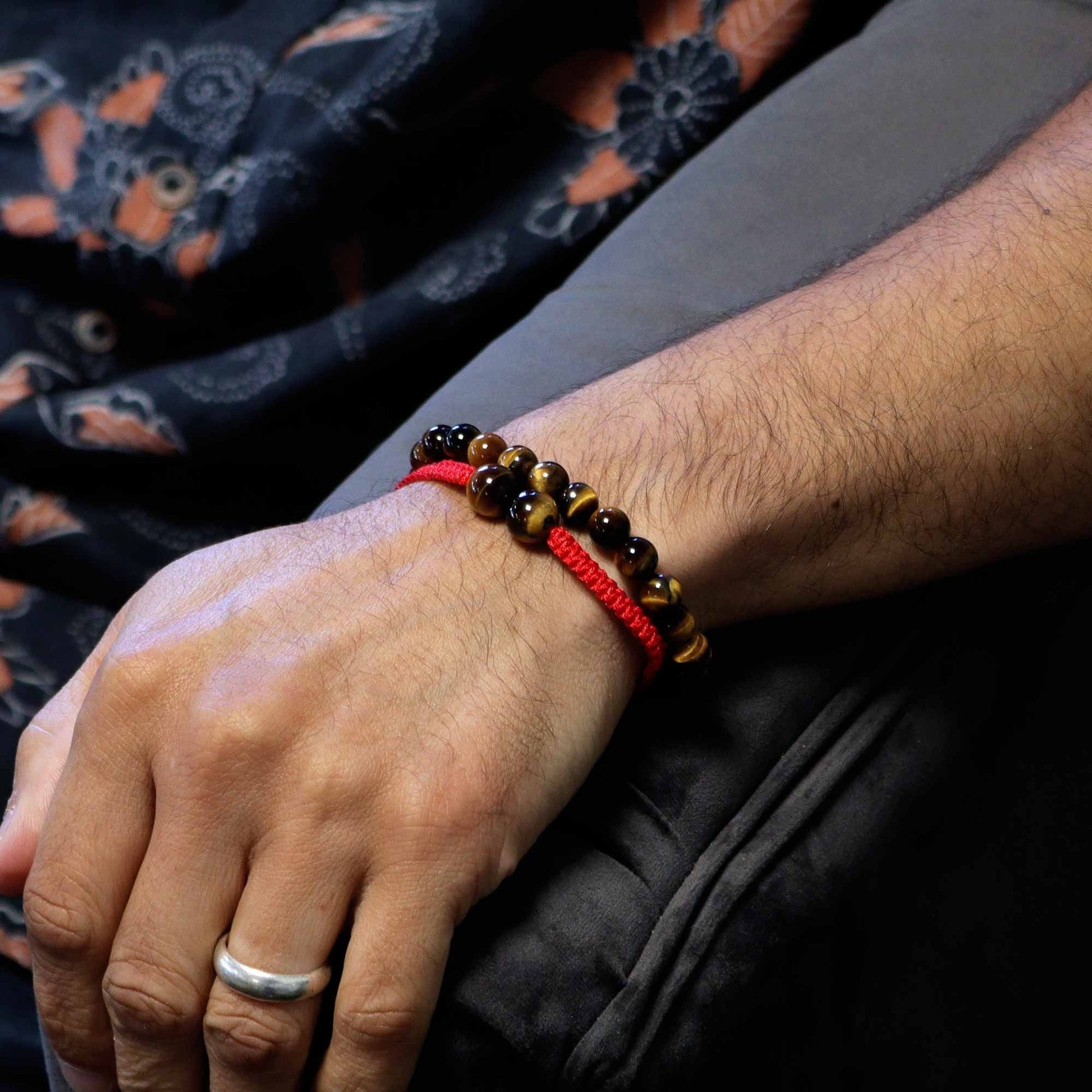 Gemstone Double Power Bracelets - Tiger Eye - Luna Panther