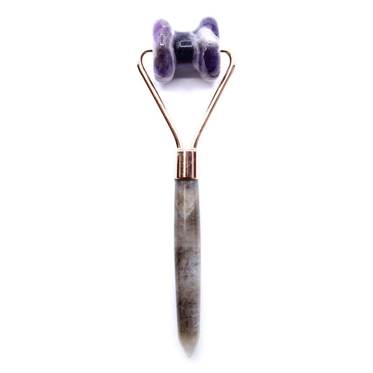 Gemstone Jawline Roller - Amethyst - Luna Panther