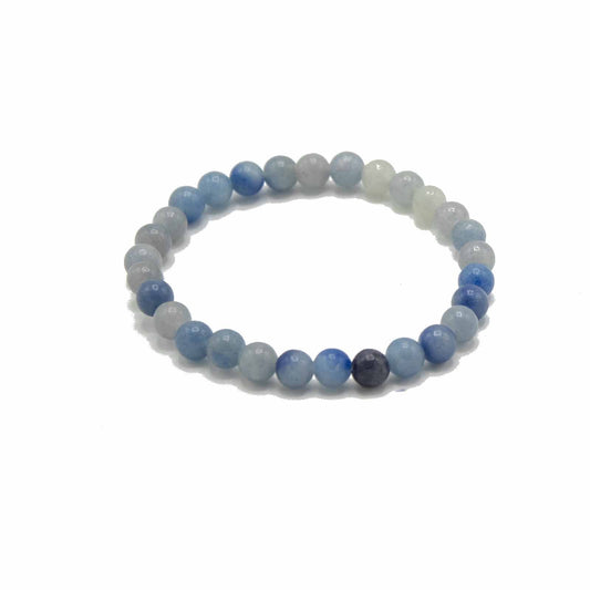 Gemstone Manifestation Bracelet - Blue Lace Agate - Independence - Luna Panther