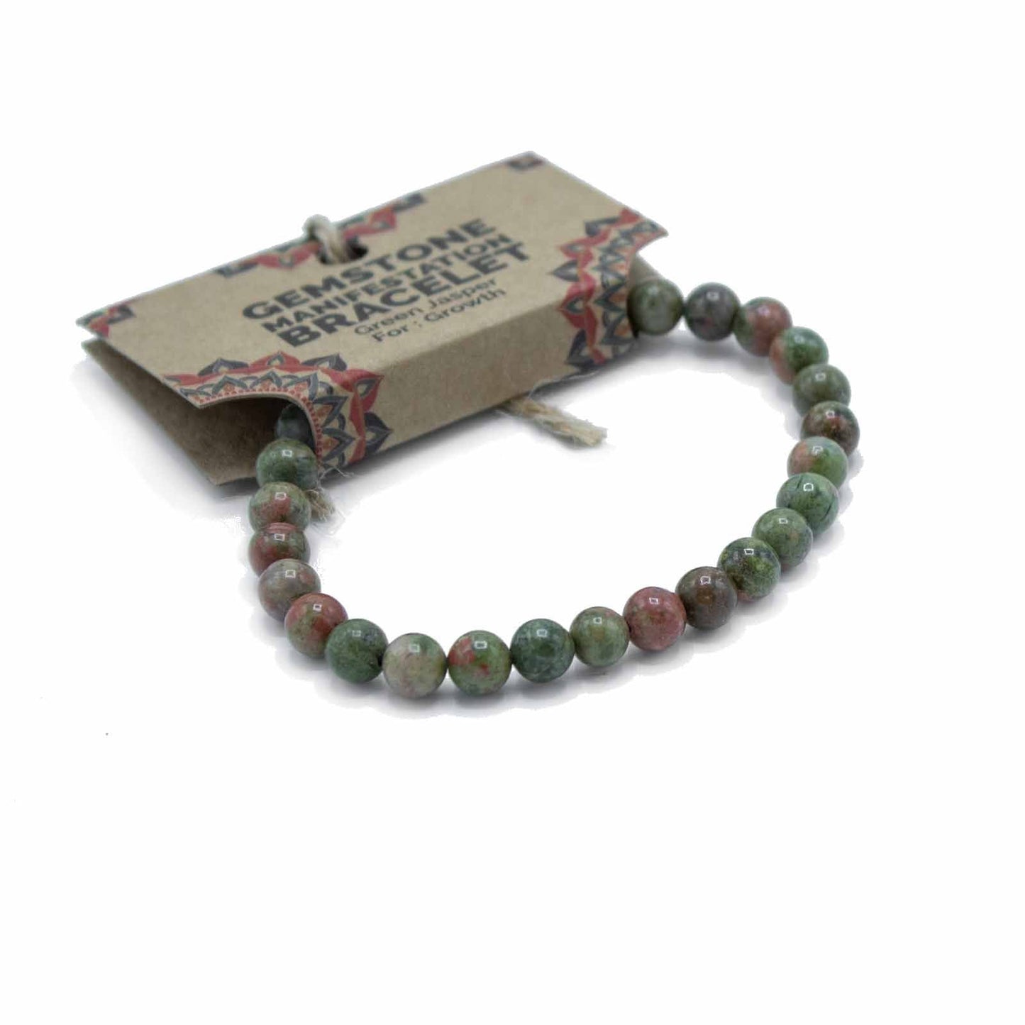 Gemstone Manifestation Bracelet - Green Jasper - Growth - Luna Panther