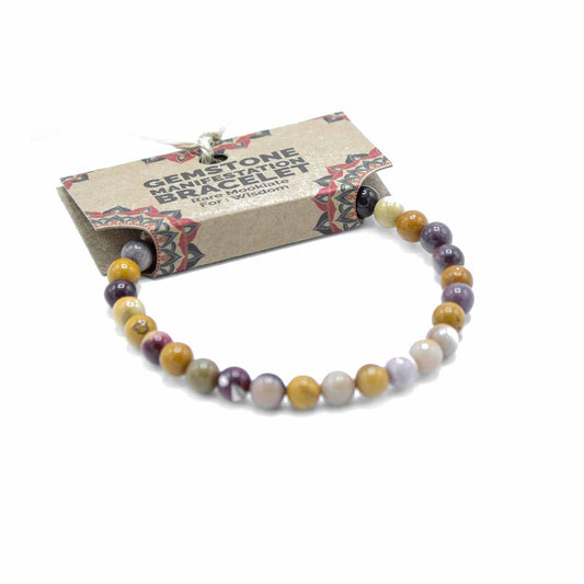 Gemstone Manifestation Bracelet - Rare Mookiate - Wisdom - Luna Panther alternate view