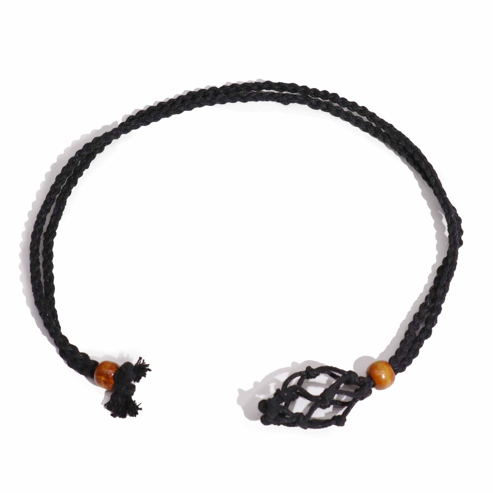 Gemstone Necklace Cord - Black - Luna Panther