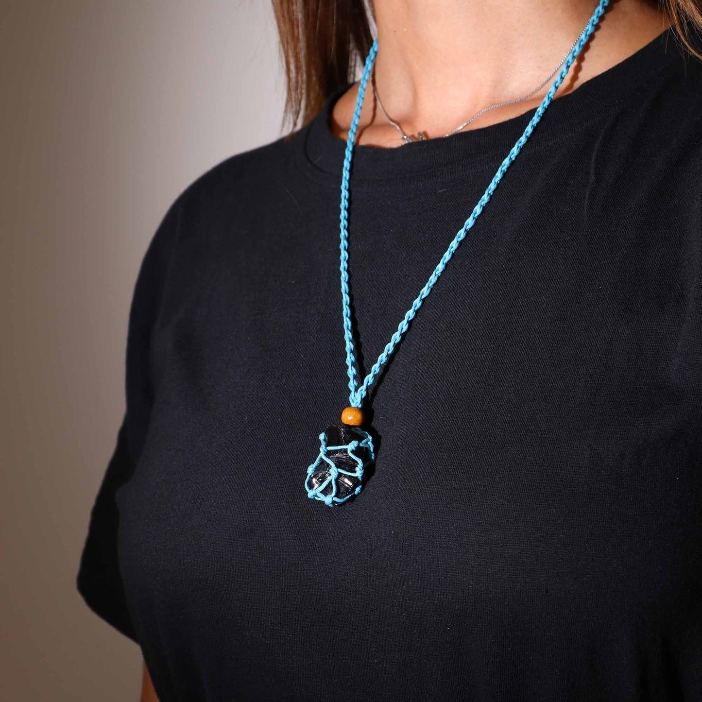 Gemstone Necklace Cord - Blue - Luna Panther
