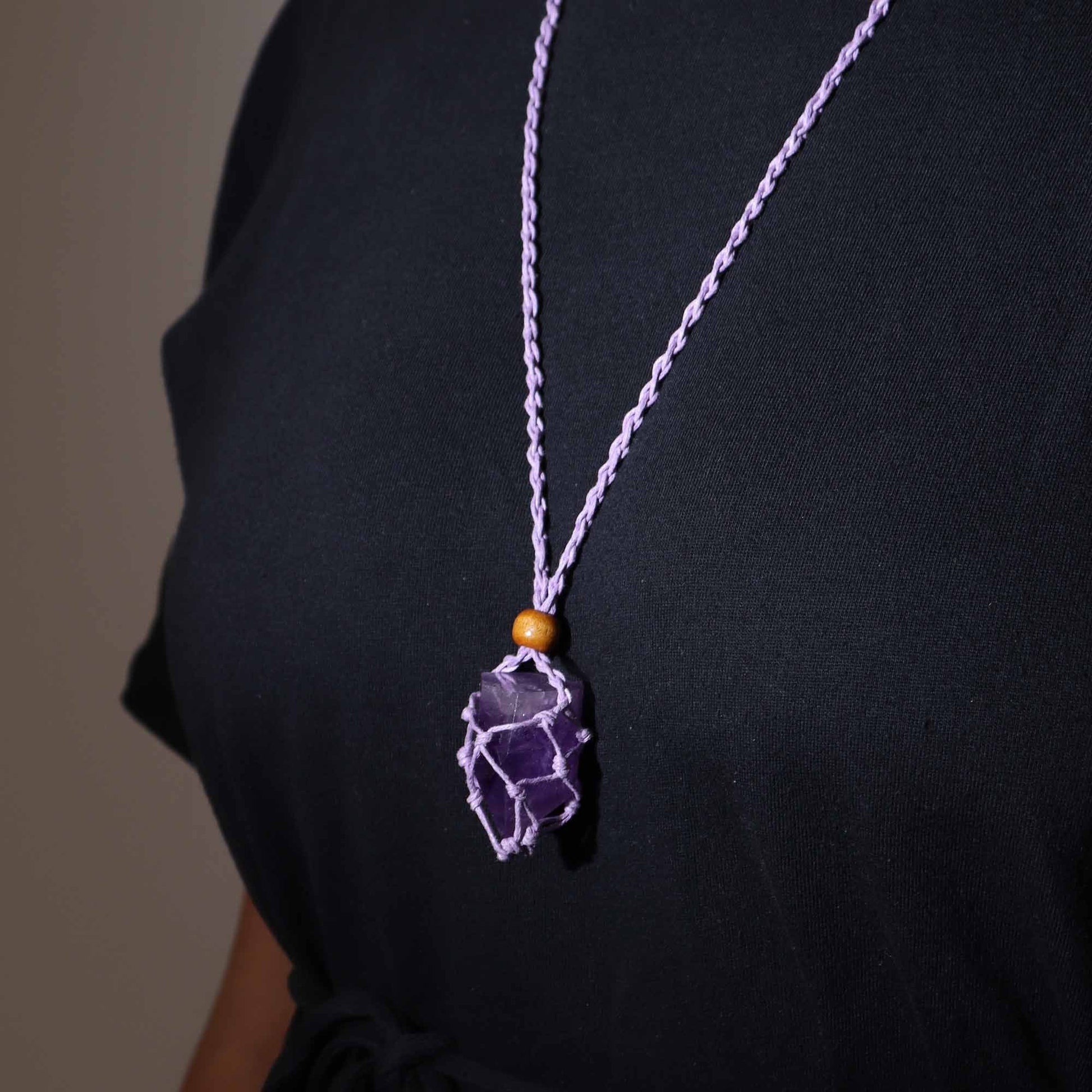 Gemstone Necklace Cord - Purple - Luna Panther