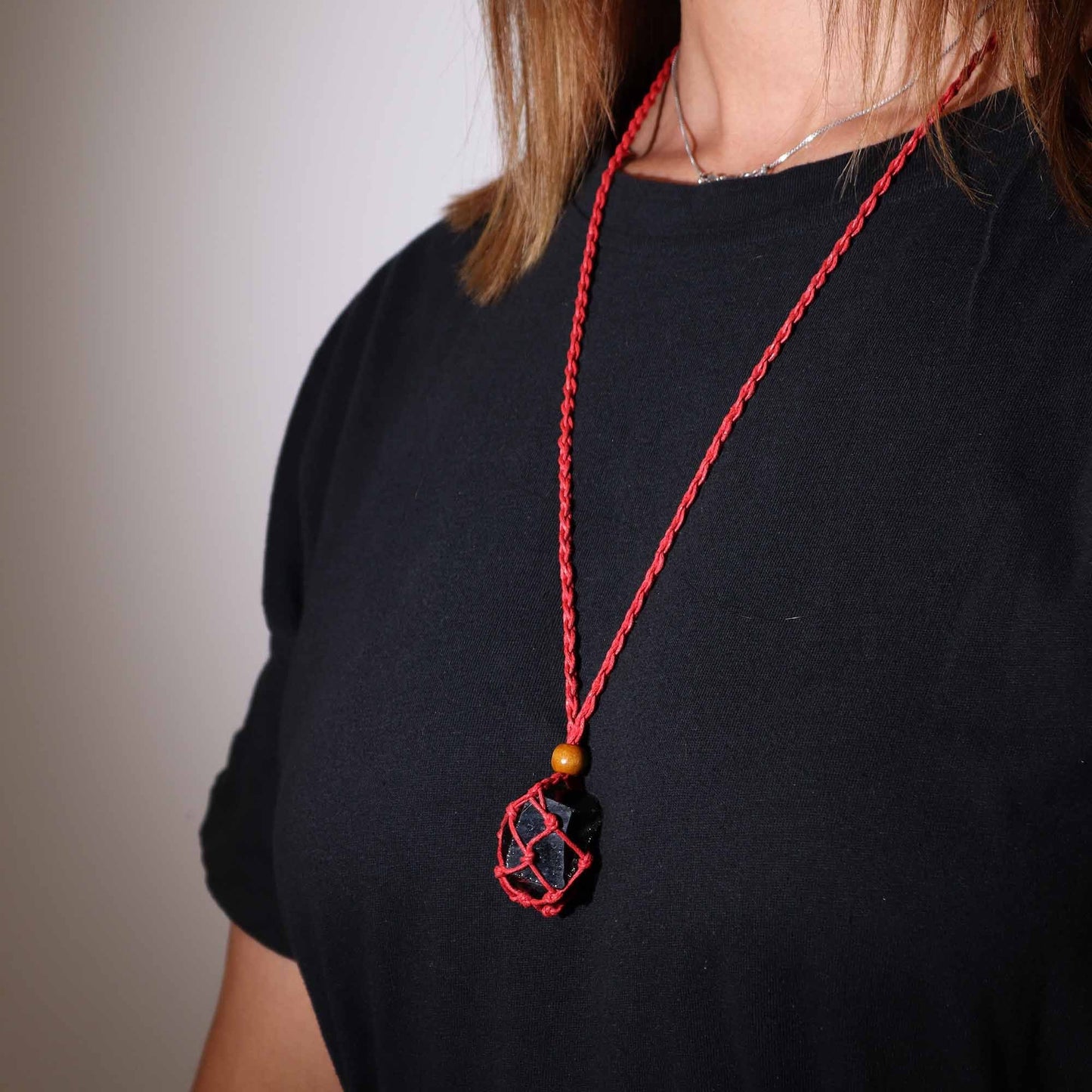 Gemstone Necklace Cord - Red - Luna Panther