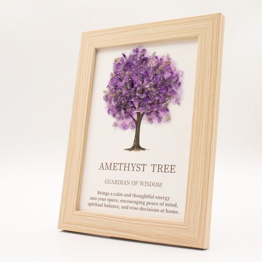 Gemstone Picture - Tree of Life - Amethyst (20x14.7x1cm) - Luna Panther