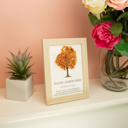 Gemstone Picture - Tree of Life - Baltic Amber (20x14.7x1cm) - Luna Panther alternate view