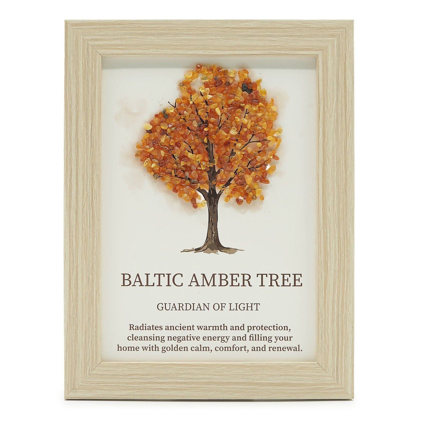 Gemstone Picture - Tree of Life - Baltic Amber (20x14.7x1cm) - Luna Panther