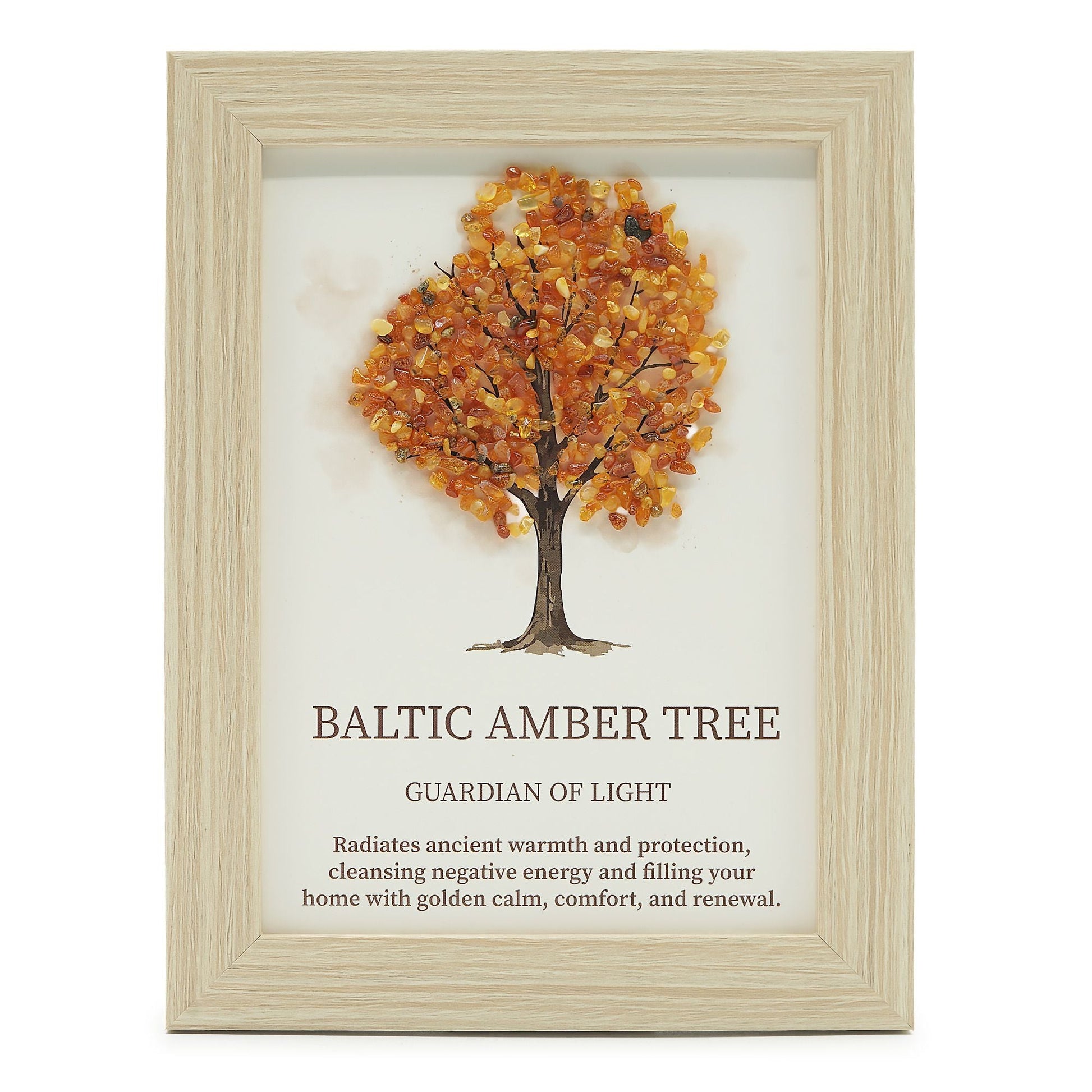Gemstone Picture - Tree of Life - Baltic Amber (20x14.7x1cm) - Luna Panther