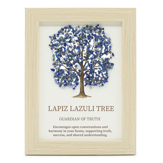 Gemstone Picture - Tree of Life - Lapiz (20x14.7x1cm) - Luna Panther