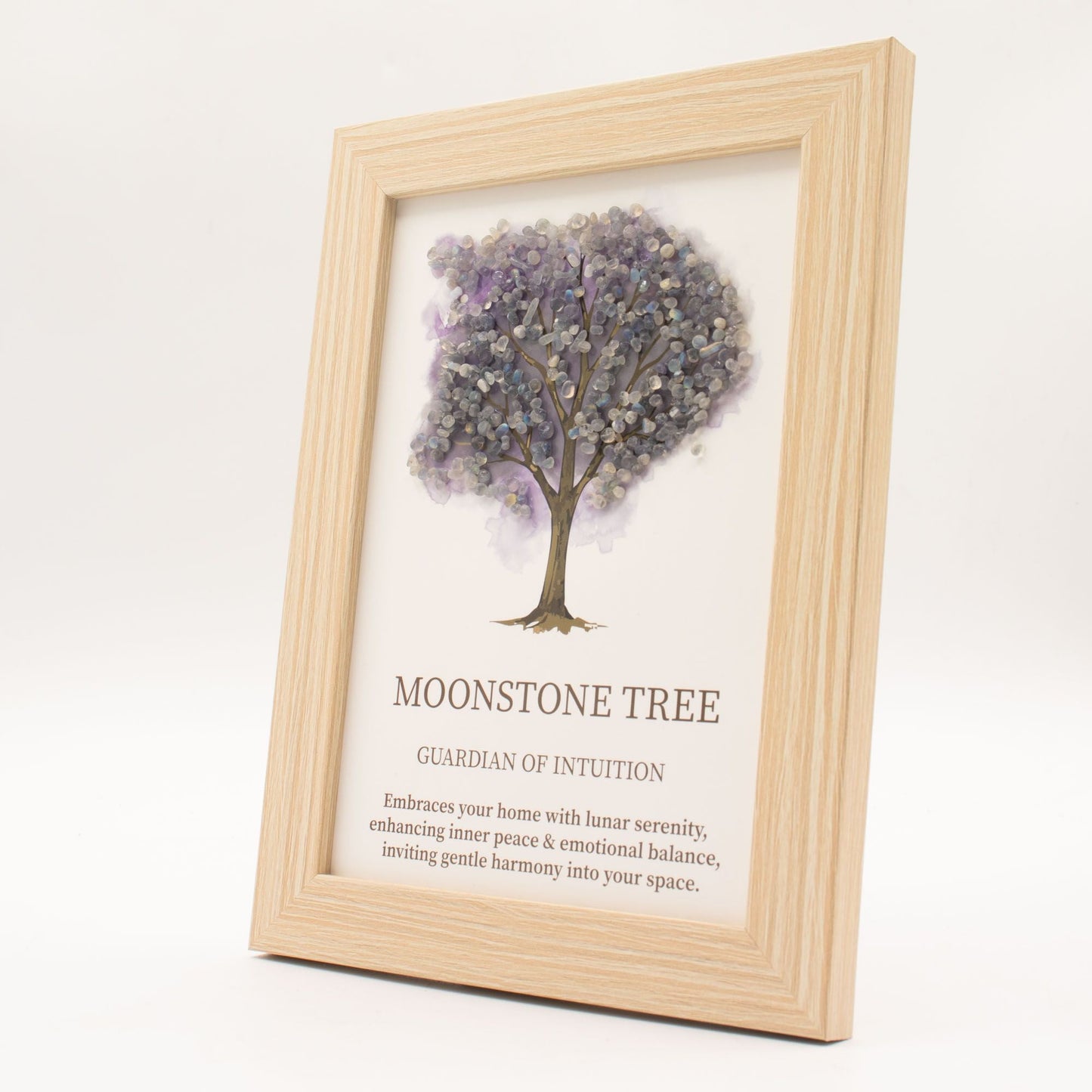 Gemstone Picture - Tree of Life - Moonstone (20x14.7x1cm) - Luna Panther