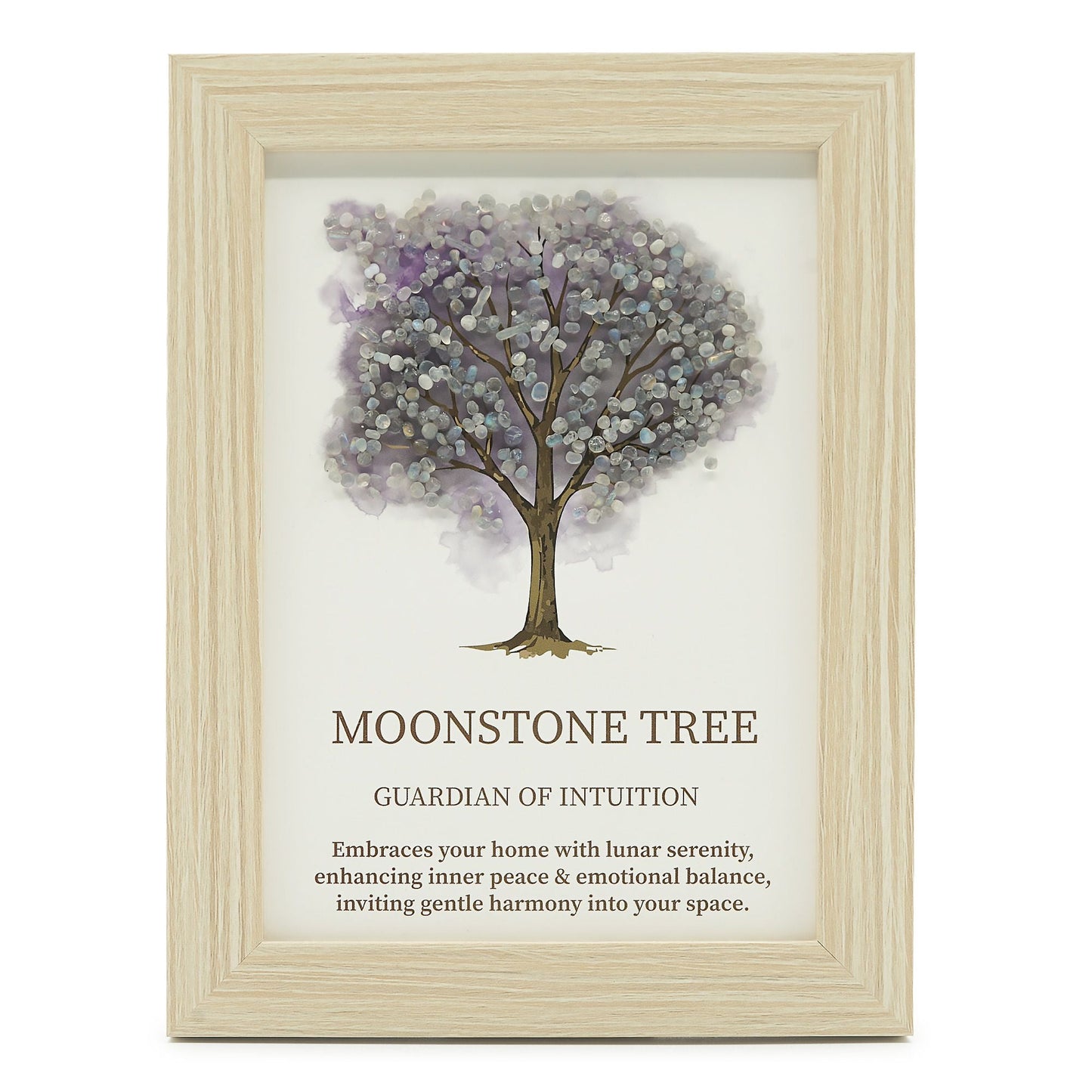 Gemstone Picture - Tree of Life - Moonstone (20x14.7x1cm) - Luna Panther