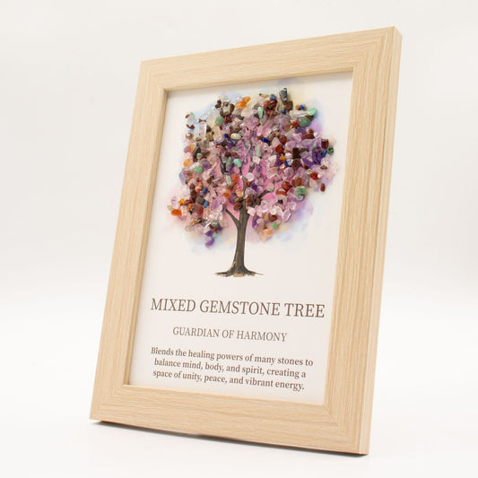 Gemstone Picture - Tree of Life - Multi (20x14.7x1cm) - Luna Panther