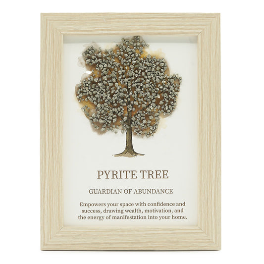 Gemstone Picture - Tree of Life - Pyrite (20x14.7x1cm) - Luna Panther
