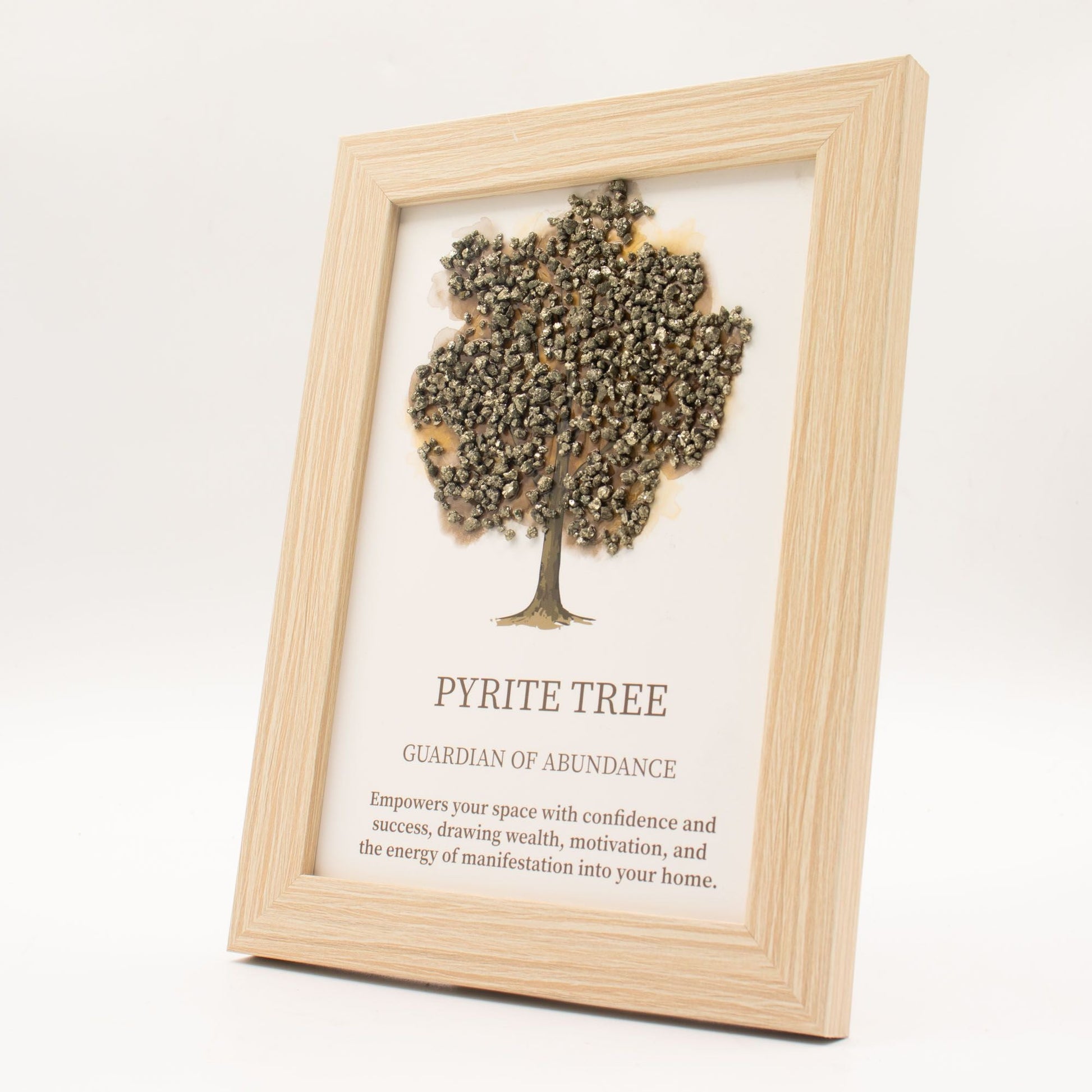 Gemstone Picture - Tree of Life - Pyrite (20x14.7x1cm) - Luna Panther