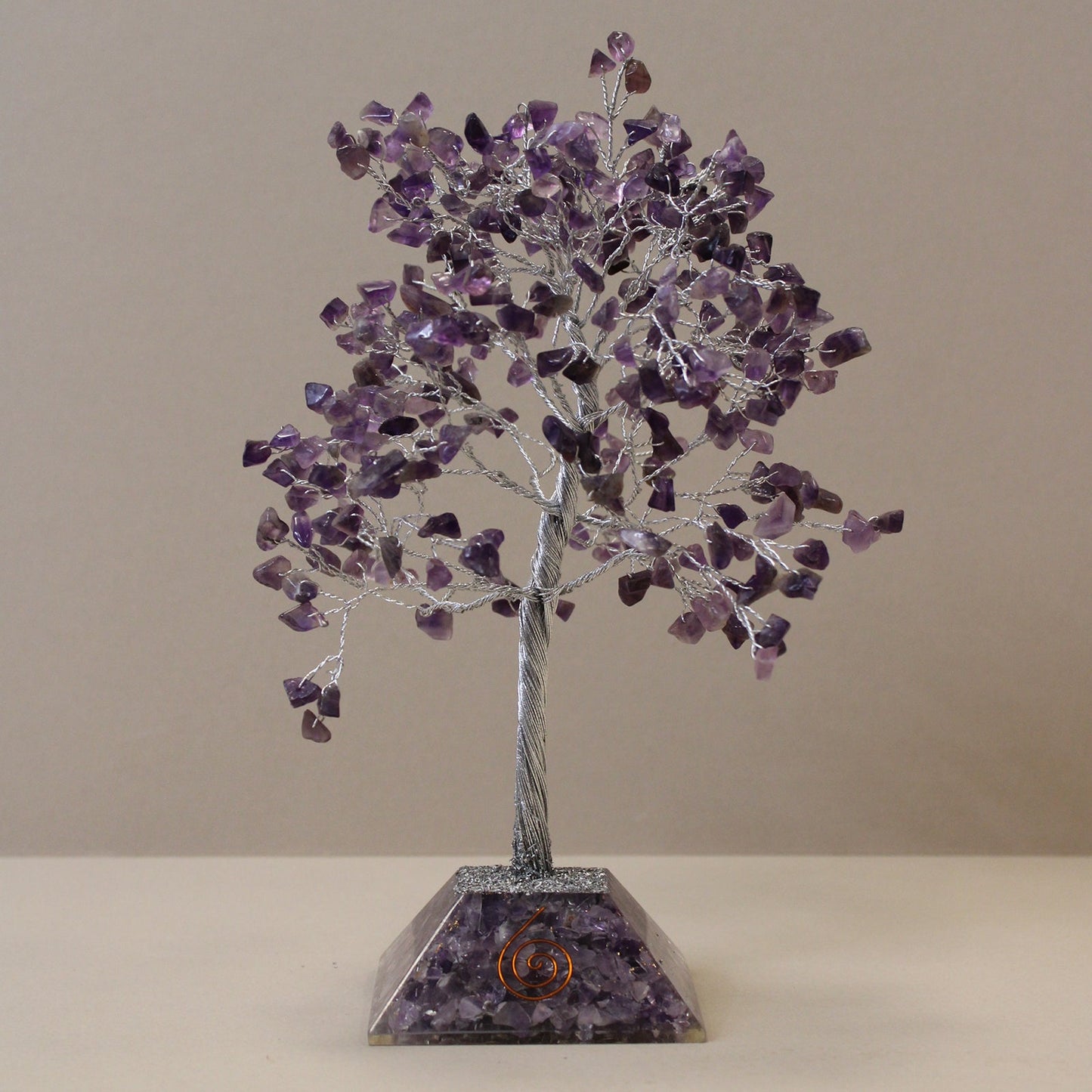 Polished Gemstone Tree with Orgonite Base - 320 Stone - Amethyst featuring rich purple colour and natural clarity - Luna Panther