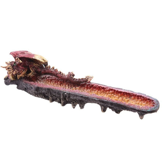 Geode Crystal Dragon Outcrop Incense Ashcatcher - Luna Panther alternate view