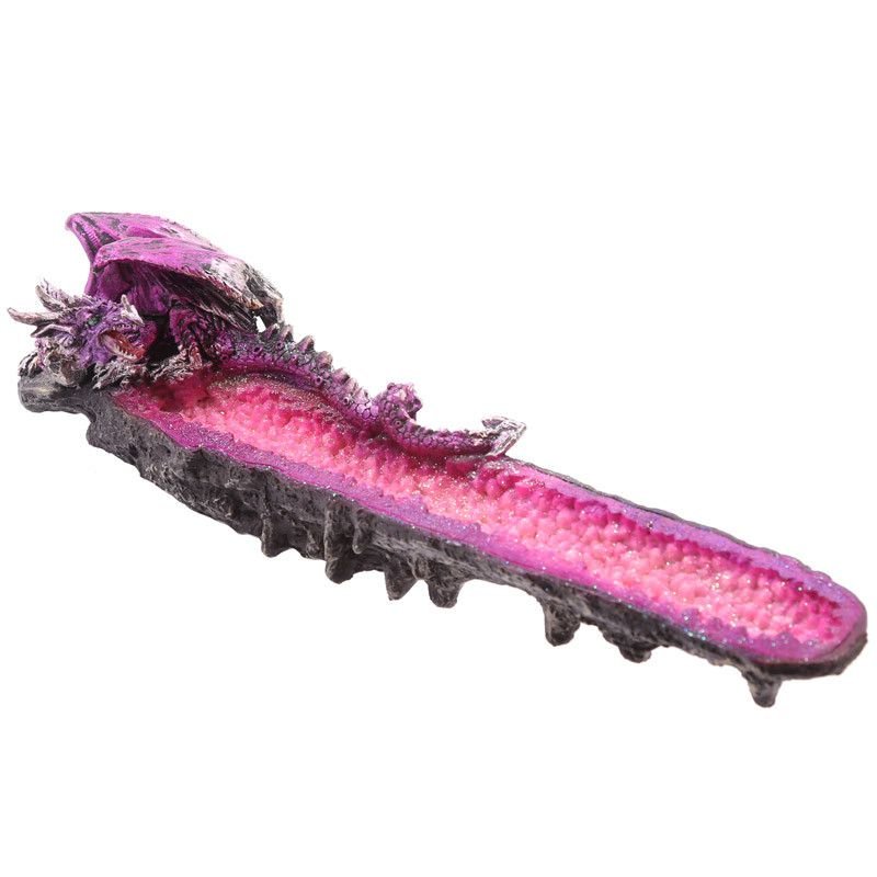 Geode Crystal Dragon Outcrop Incense Ashcatcher - Luna Panther