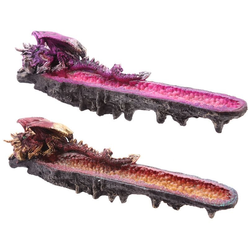 Geode Crystal Dragon Outcrop Incense Ashcatcher - Luna Panther