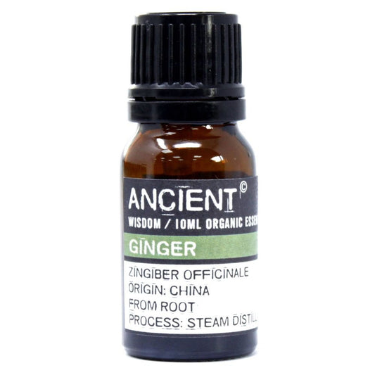 Polished Ginger Organic Essential Oil 10ml featuring natural patterning and unique variations - Luna Panther