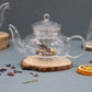 Glass Infuser Teapot - Round Pearl - 400ml - Luna Panther