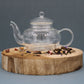 Glass Infuser Teapot - Round Pearl - 400ml - Luna Panther