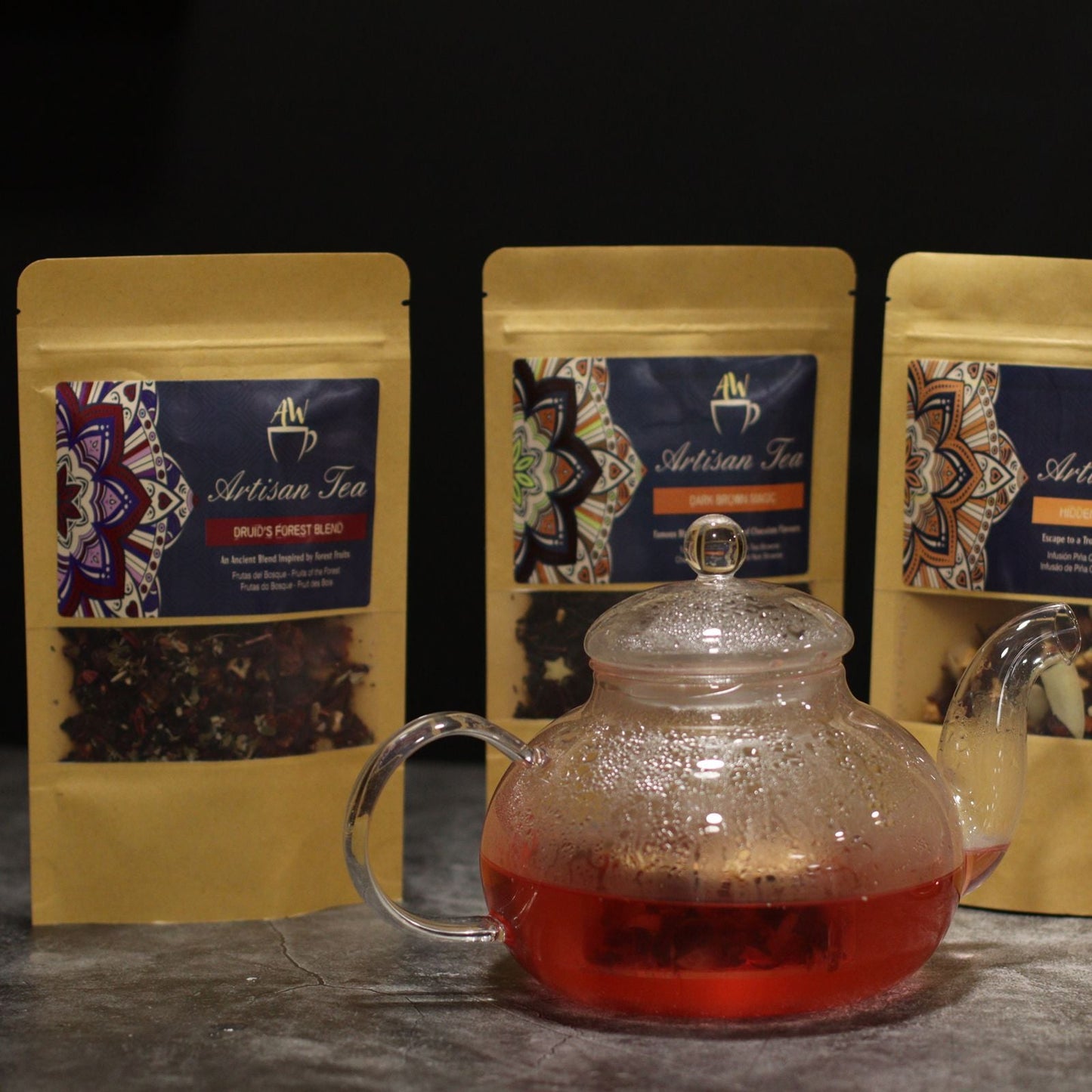 Glass Infuser Teapot - Round Pearl - 800ml - Luna Panther