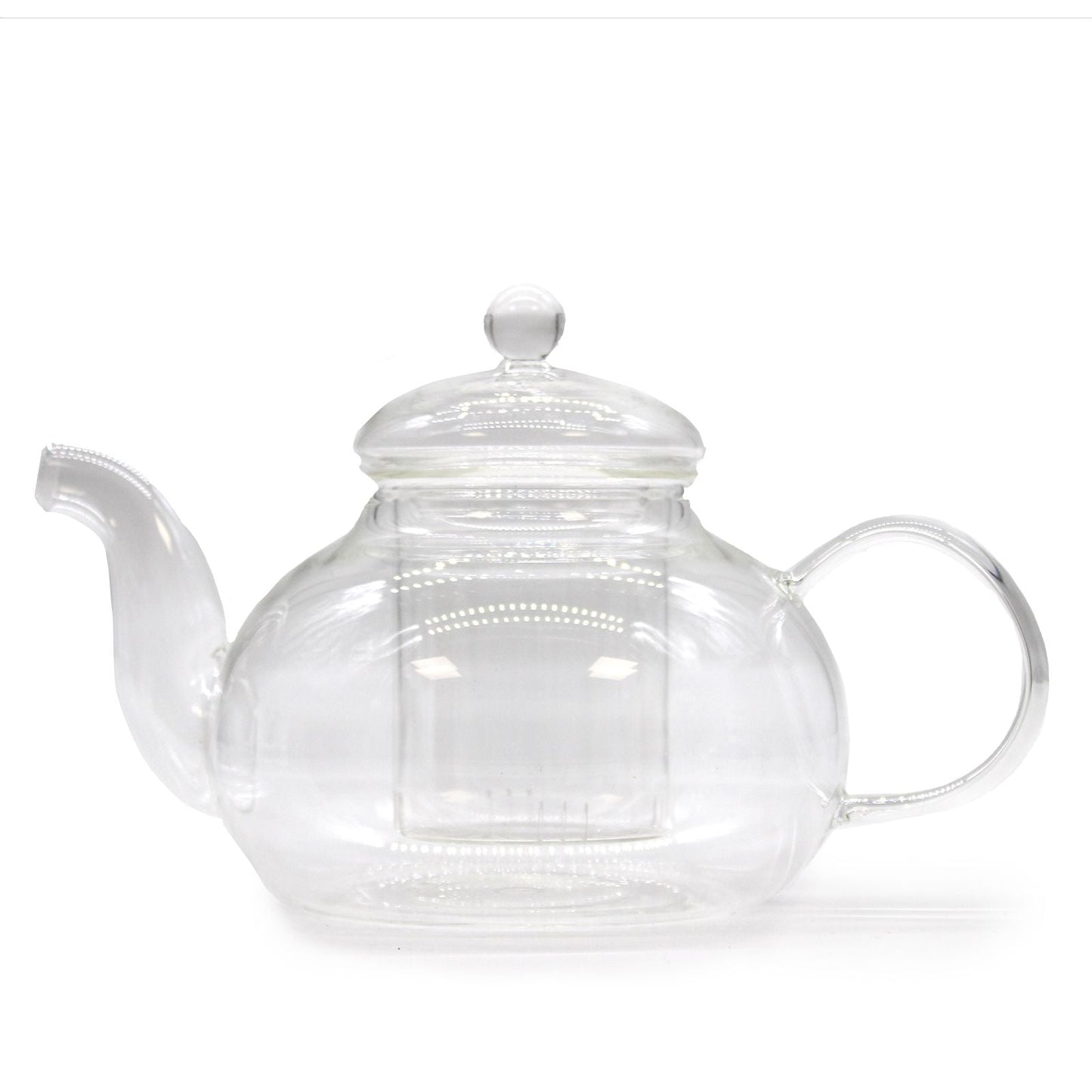 Glass Infuser Teapot - Round Pearl - 800ml - Luna Panther