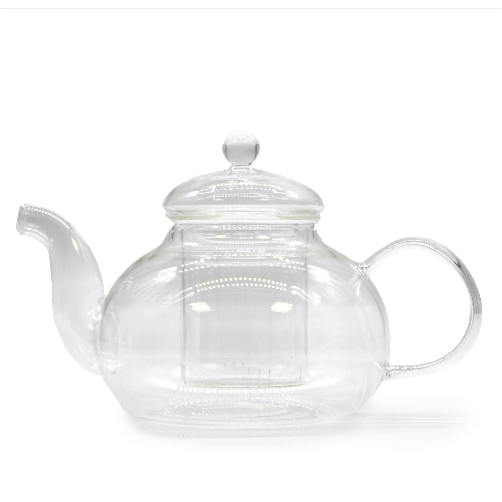Glass Infuser Teapot - Round Pearl - 800ml - Luna Panther