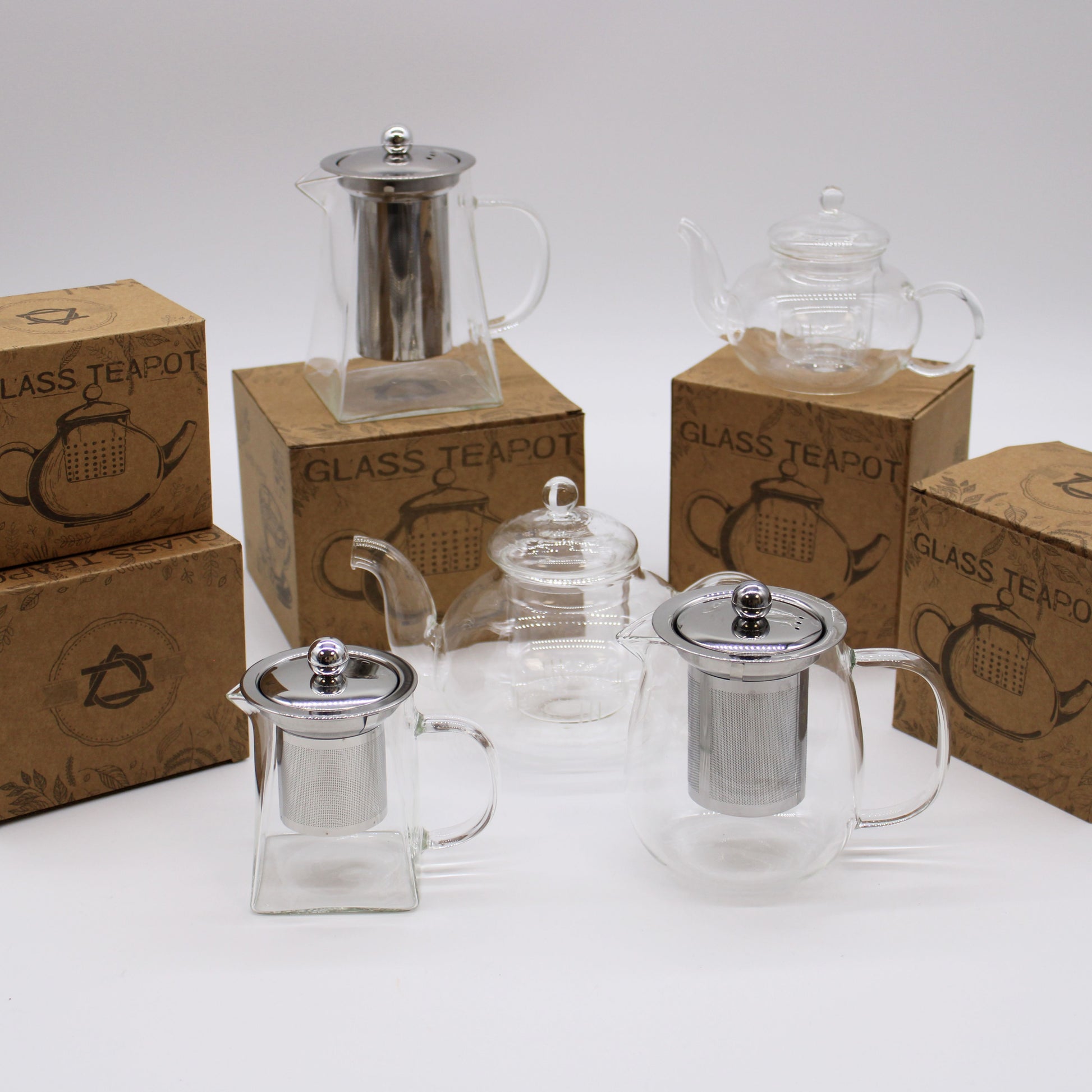 Glass Infuser Teapot - Round Pearl - 800ml - Luna Panther